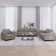 Set di Divani 3 pz con Cuscini Tortora in Tessuto 3201777
