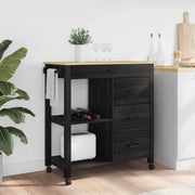 Carrello da Cucina MONZA Nero 84 x 40 x 88,5 cm 42027043