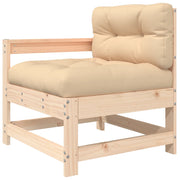 Sedia da Giardino con Cuscini in Legno Massello di Pino CFW4808687