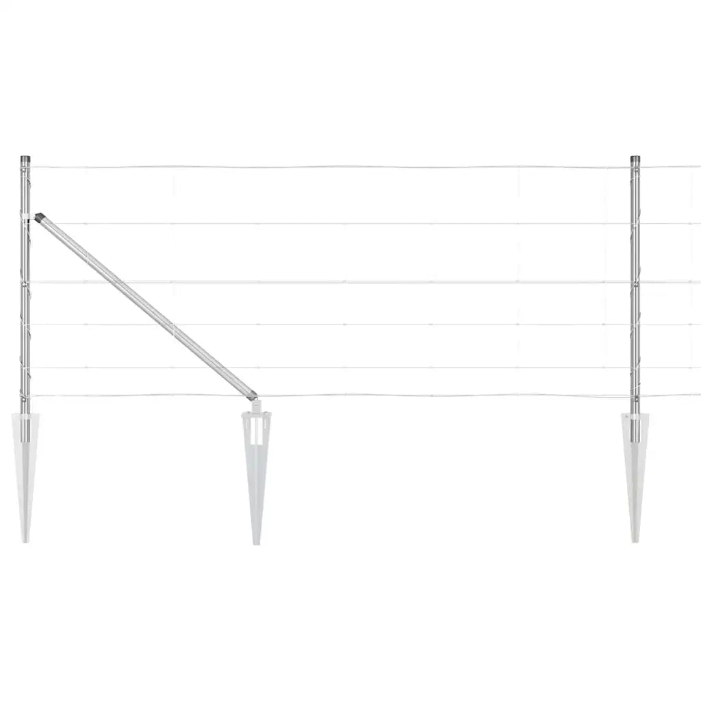 Palo della recinzione Zincato 25 x 0,8 m Acciaio