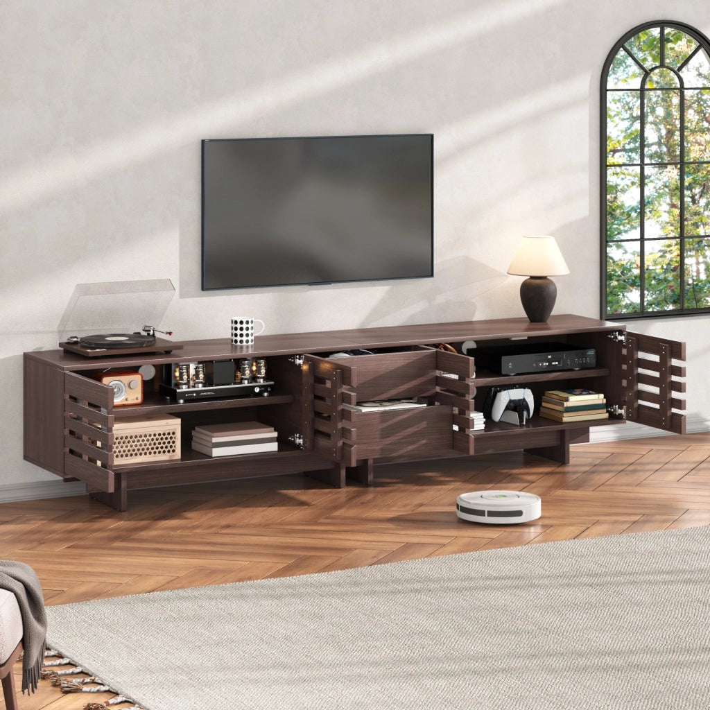 TV Schrank Walnussholzfarbe MDF 200 cm