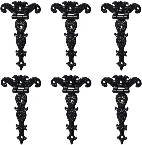 Decorativi T-scarpini - Qualità robusta - Nero - Stile antico - Ideali per porte di garage - Inclusi chiodi
