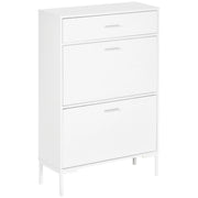Mobile Scarpiera con 2 Ante e Cassetto ¨C Minimal ¨C Bianco 76x26x110 cm