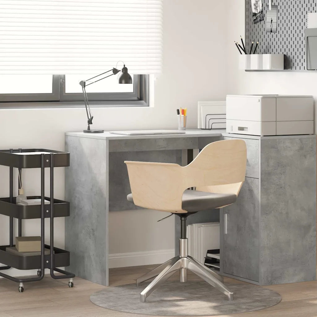 Scrivania Grigio cemento 102 x 50 x 75 cm Legno multistrato 869541
