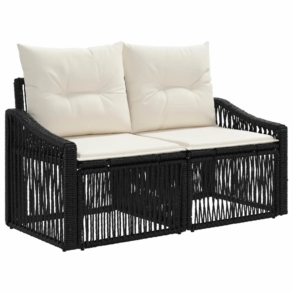 Set Divano da Giardino 8 pz Nero polyrattan 3436021
