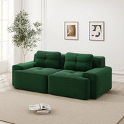 Divano Modulare Boneless ¨C Xylo ¨C Velluto a Coste, Verde, Loveseat