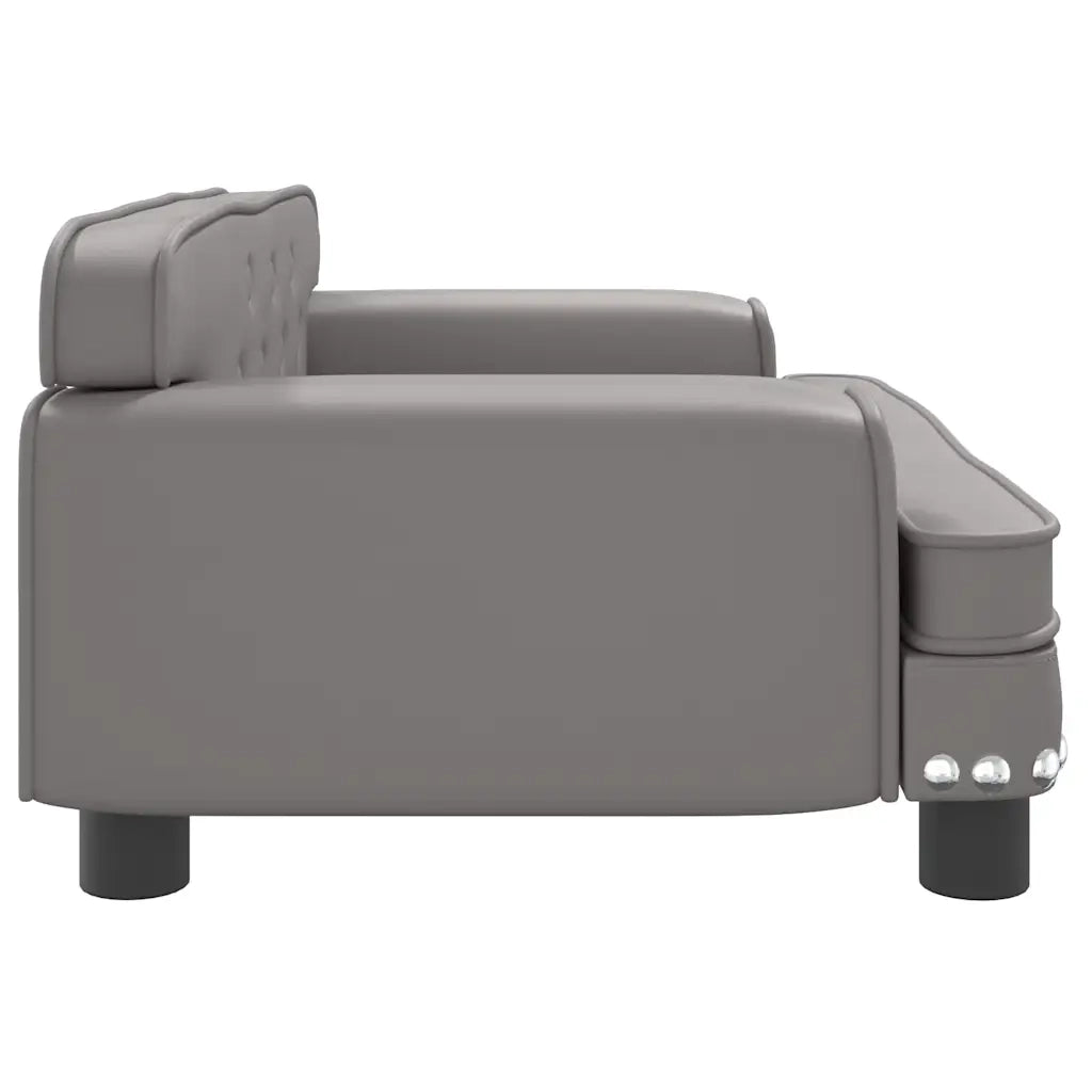 Divano per Bambini Grigio 70x45x30 cm in Similpelle 3196303