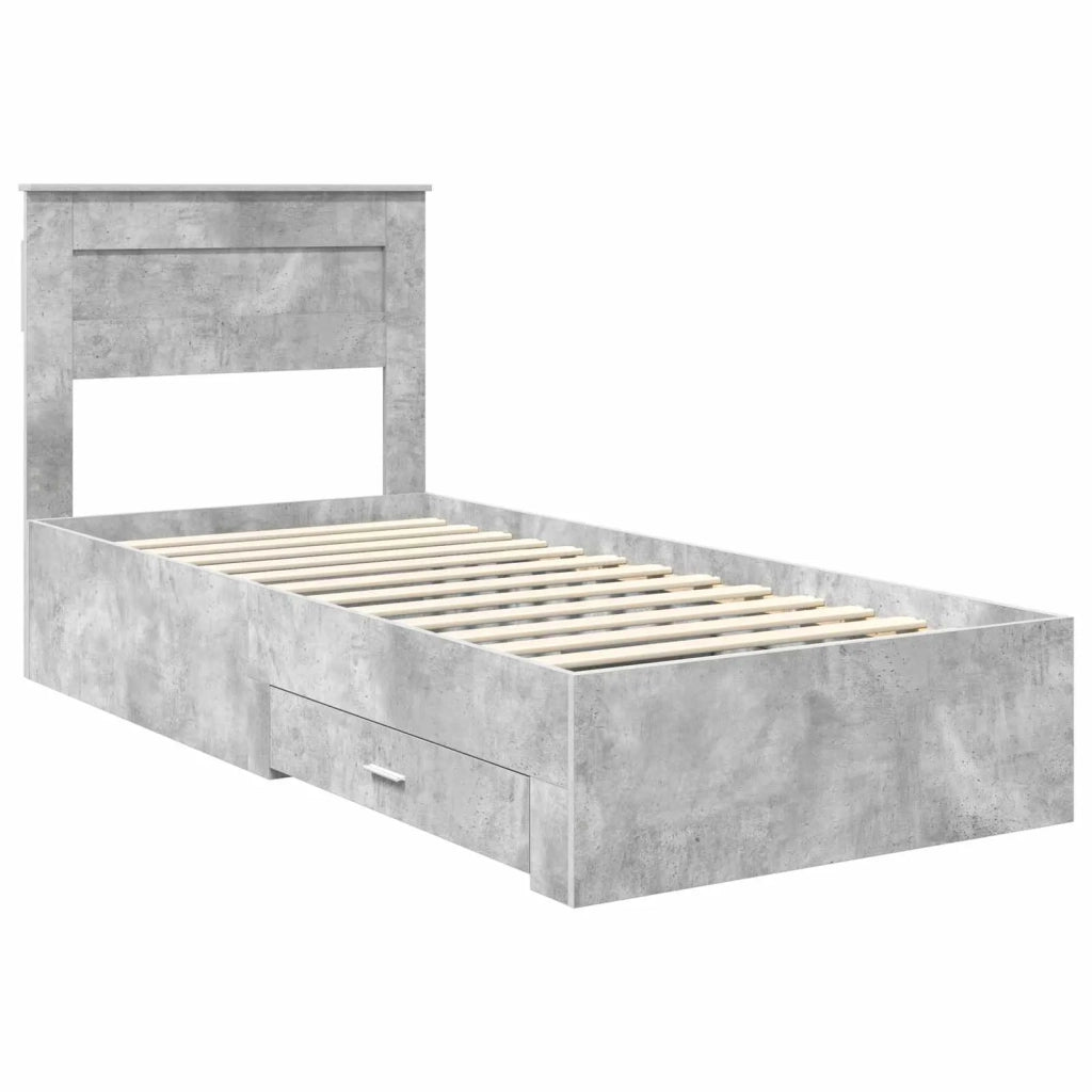 Struttura del letto-Giroletto Grigio Certo e Argento 75 x 190 cm 696151