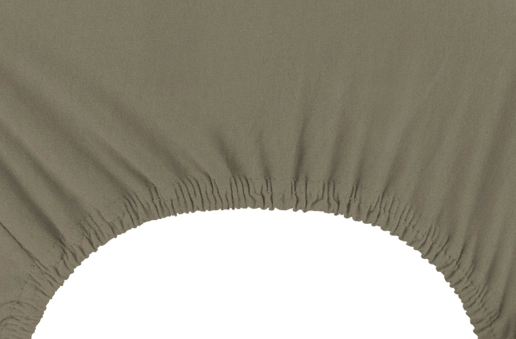 Lenzuolo Sotto Con Angoli Elastici 100% Puro Cotone  Tortora - Singolo