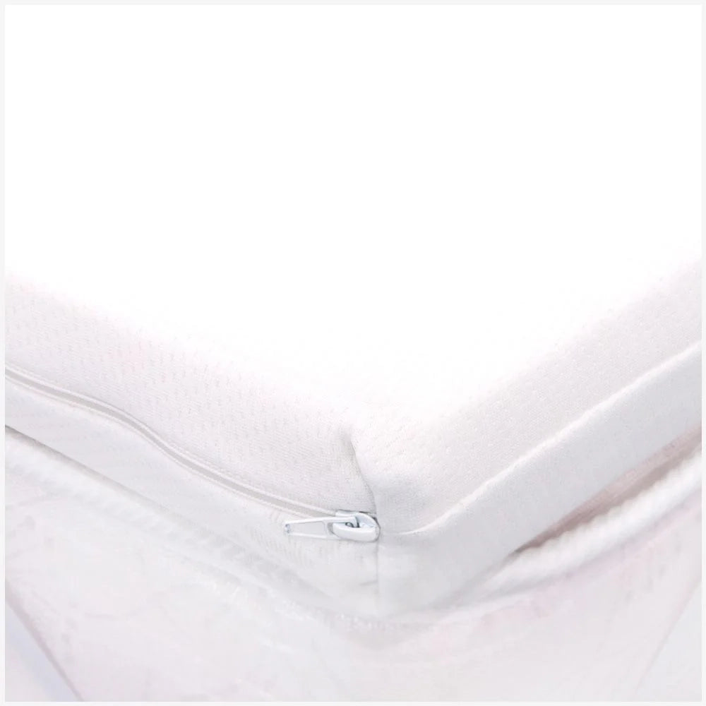 Topper Una Piazza e Mezza 120x190 in waterfoam - alto 3 cm, sfoderabile, tessuto AloeVera | Correttore H3