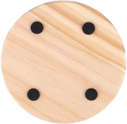Set di Supporti Ronde in Legno - 20 pezzi - Diametro 10 cm - Mattoncino Antiscivolo - Per Progetti di Fai da Te - Legno Naturale - Dischetti in Legno