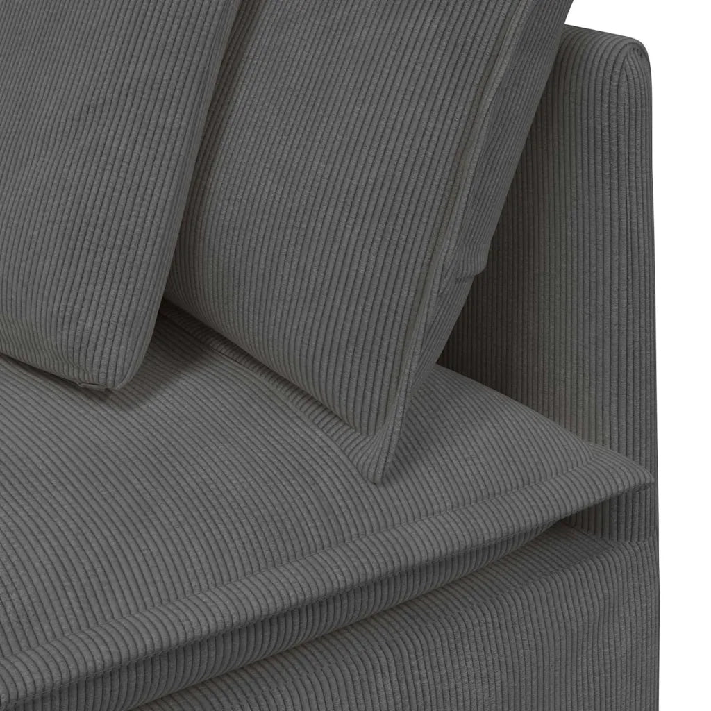 Modulo Angolare Divano Modulare con Cuscini Grigio Scuro 100 cm CFW5094146