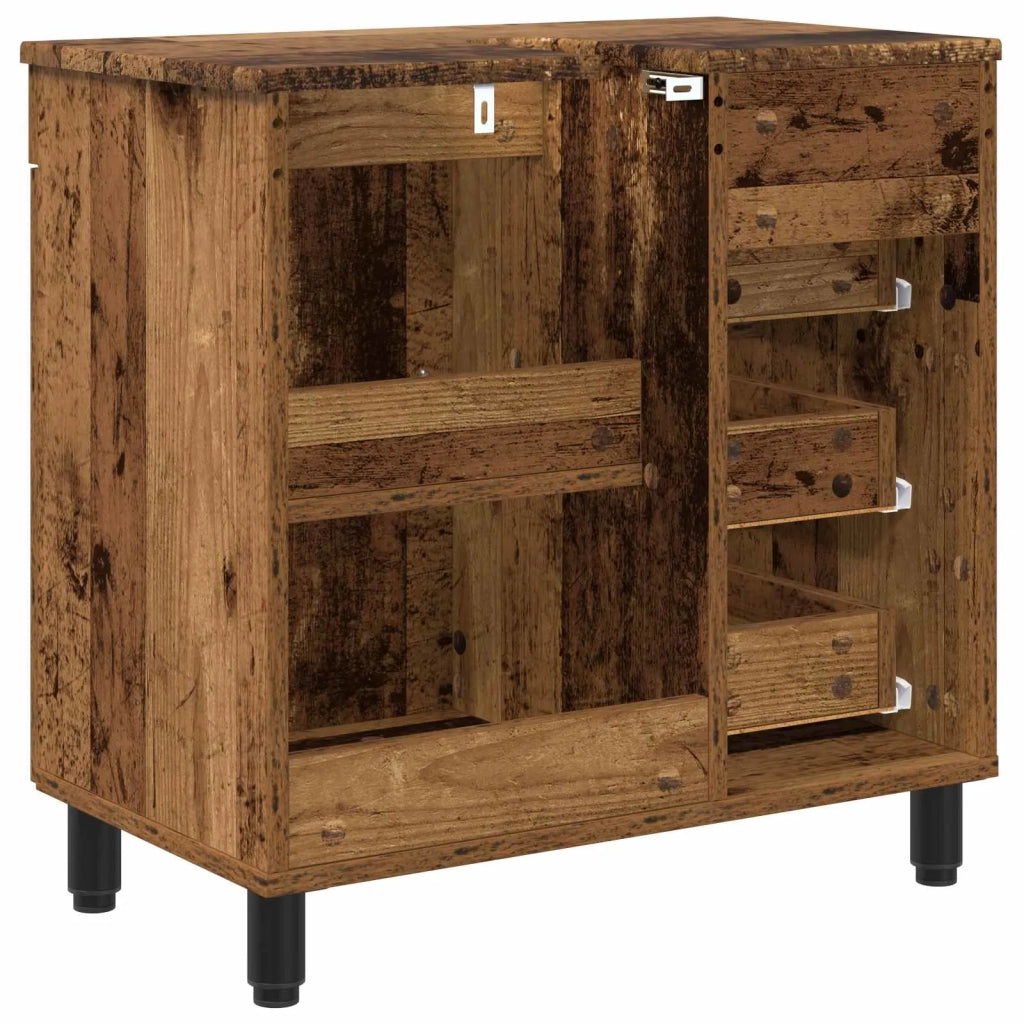 Mobiletto da Bagno | Armadio da bagno Legno antico 60 x 35 x 60 cm