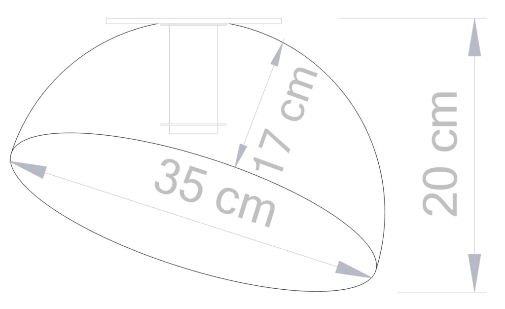 Plafoniera Sfera bianco rame cupola 35cm E27 Sigma
