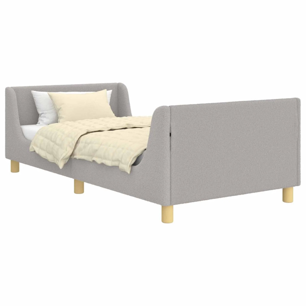 Struttura letto bambini con testata Grigio chiaro 90 x 200 cm