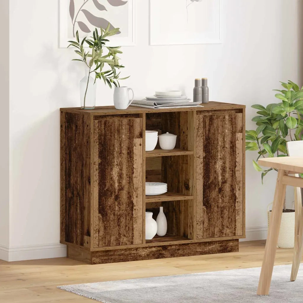 Madia LED Legno vecchio 90 x 32 x 75 cm Legno multistrato 869688