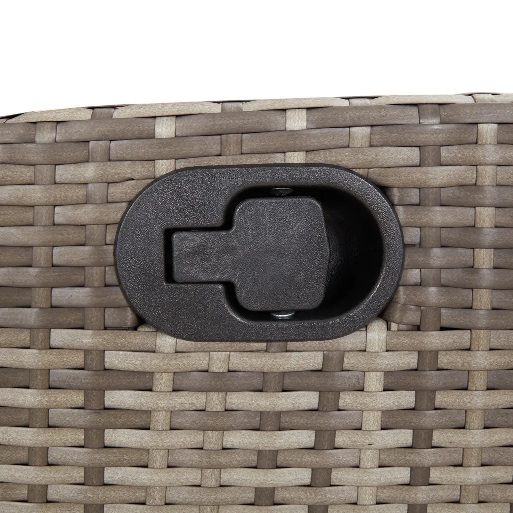 Set da Pranzo da Giardino 7 pz con Cuscini in Polyrattan Grigio 3213370