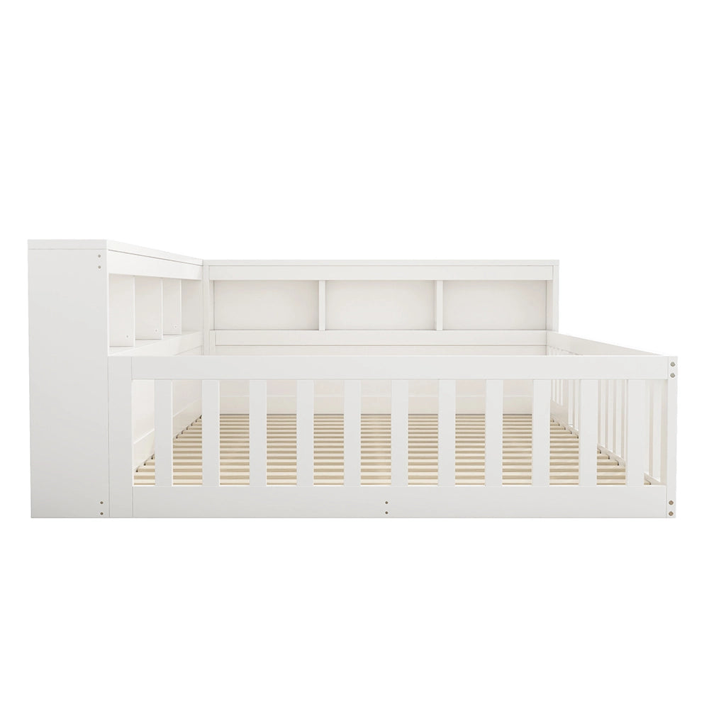 Daybed - Xylo - 140x190 cm USB balaustra bianco