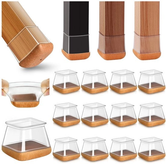 Protezioni per gambe - Velluto e Silicone - Set da 4