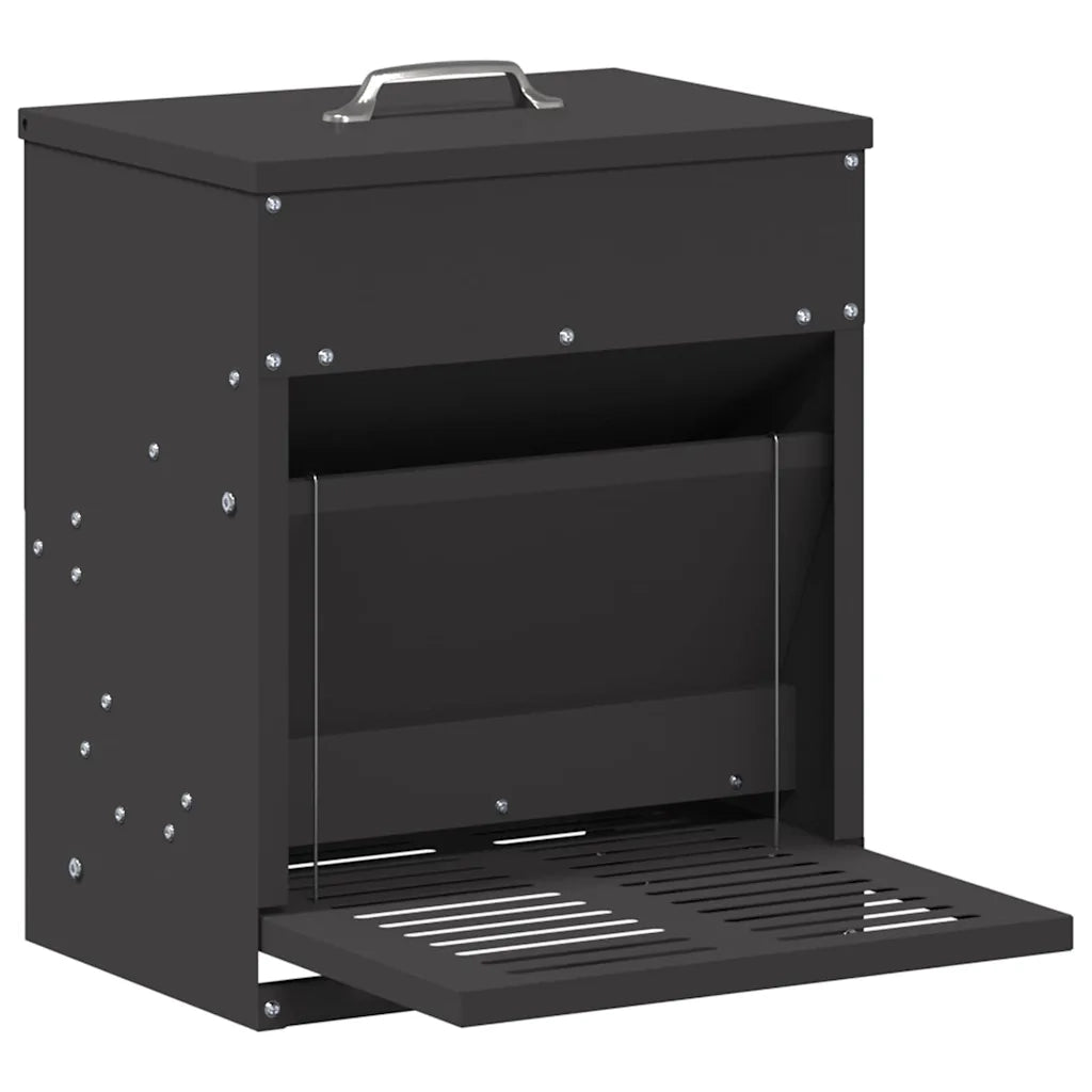 Mangiatore a Pedale per Pollo Nero 33 x 42 x 40 cm 874690