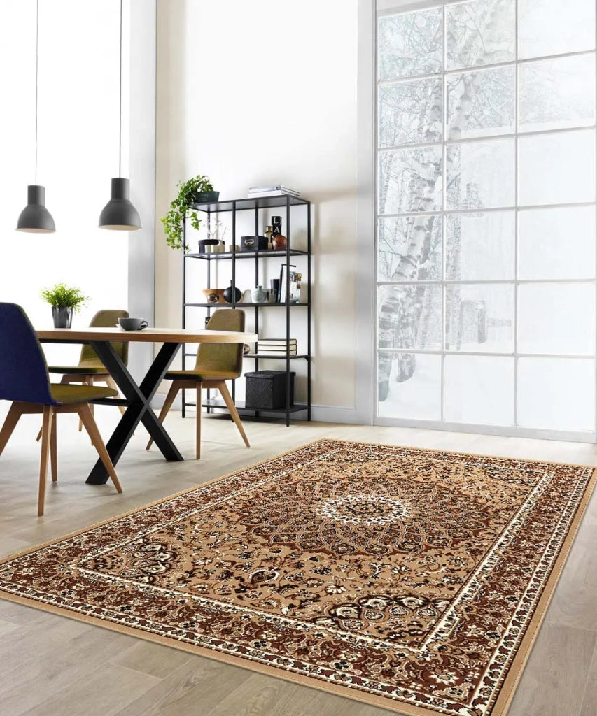 Tappeto ROYAL SHIRAZ 2082 BEIGE cm.280x380 arredo soggiorno salotto disegno moderno geometrico arredo casa