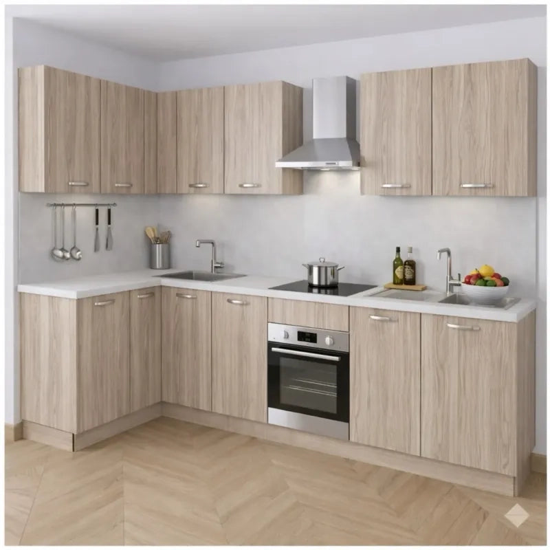Pensile Cucina  in Legno Nobilitato Olmo Mobile Alto con 1 Anta, Pensile Componibile Moderno Made in Italy (H72XL45XP33cm)
