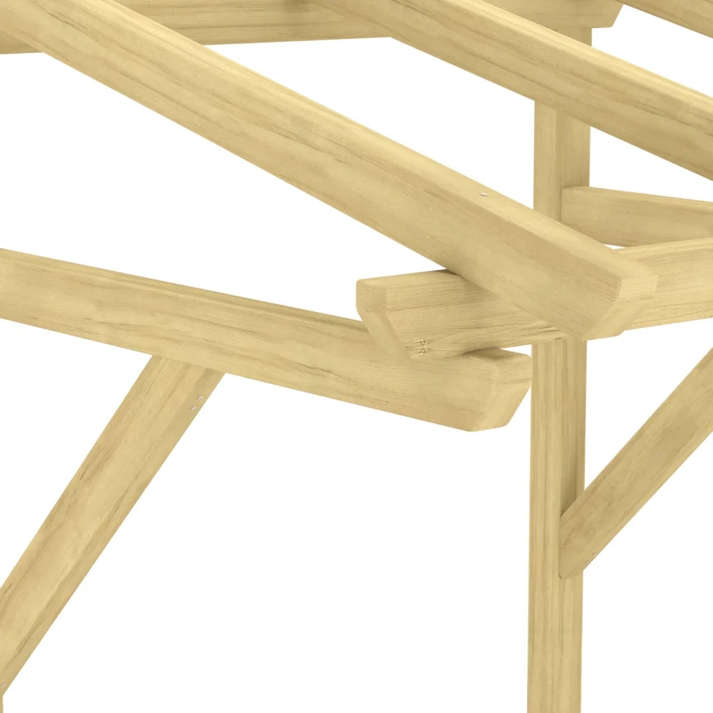 Pensilina per Porta 100x100x100 cm Pino Massello Impregnato cod mxl 15027