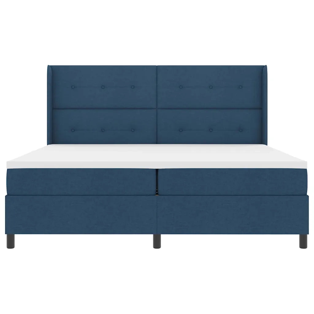 Letto a molle con materasso Blu 200 x 200 cm Tessuto 3341671