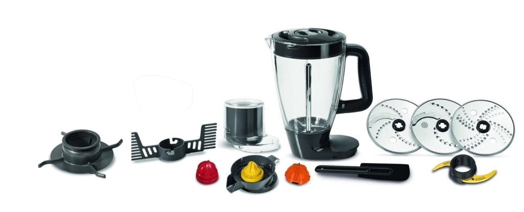 Moulinex FP825E10 Double Force Robot da Cucina Multifunzione 3 L 1000 W 10 Accessori colore Nero Grigio
