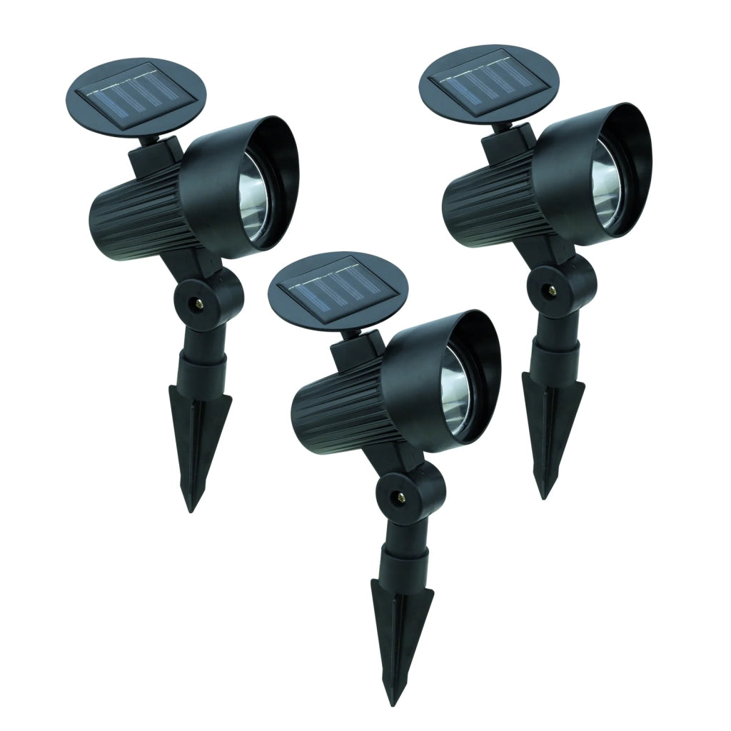 Esterno Solare Moderno Gionata 1 Plastiche Nere 4 Luci Led 0,6W Ip44