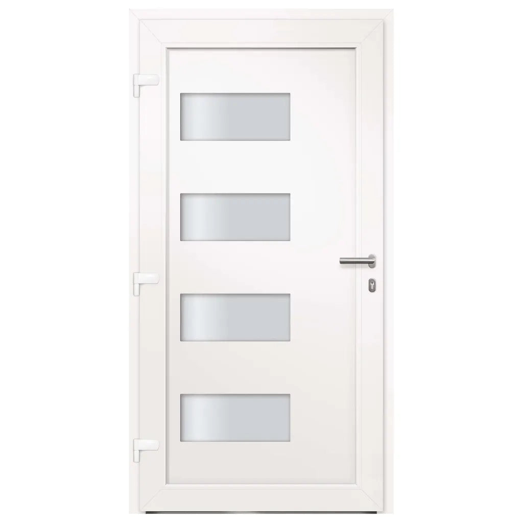 Porta d'Ingresso in Alluminio e PVC Antracite 100x210 cm 3056828