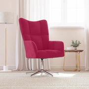 Sedia Relax Rosso Vino in Velluto 328122