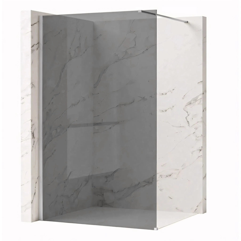 Parete Doccia Rea Flexi Grey / Chrome 130