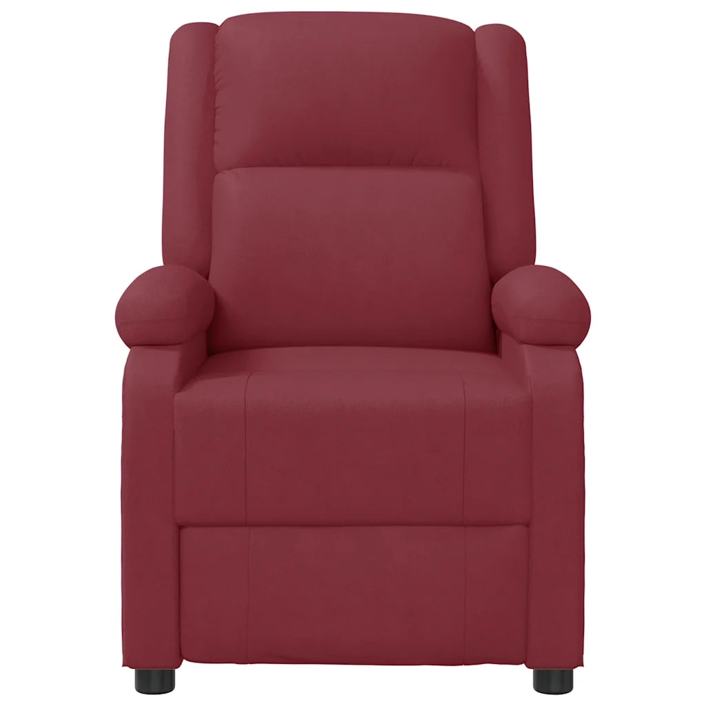 Poltrona Reclinabile Rosso Vino in Similpelle 340173