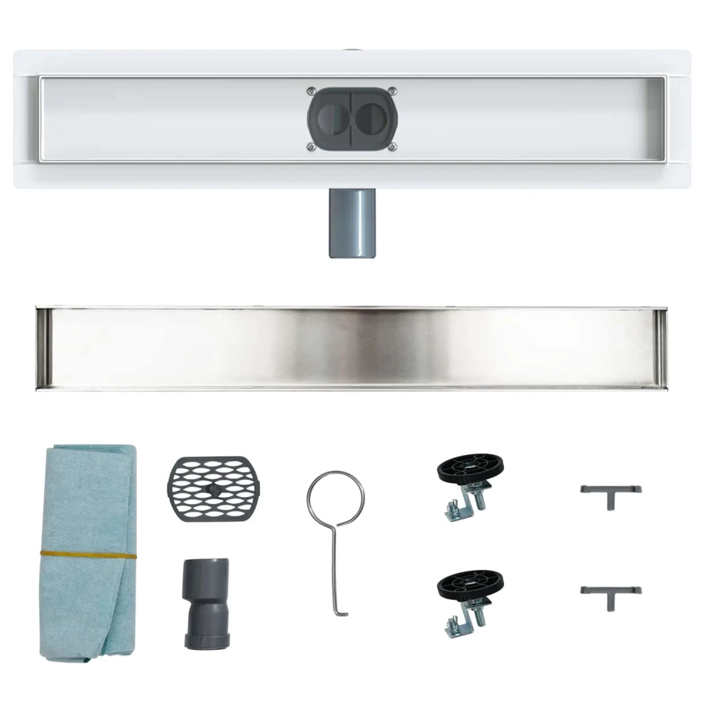 Scarico doccia 2-in-1 con sifone a 360° Argento