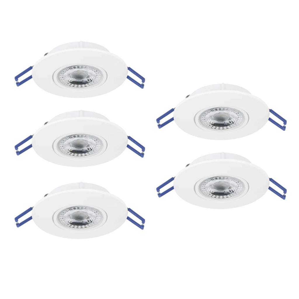 Faretto Incasso Moderno Gedrez Plastiche Bianche Trasparente Led 4,9W 2600Lm