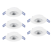 Faretto Incasso Moderno Gedrez Plastiche Bianche Trasparente Led 4,9W 2600Lm