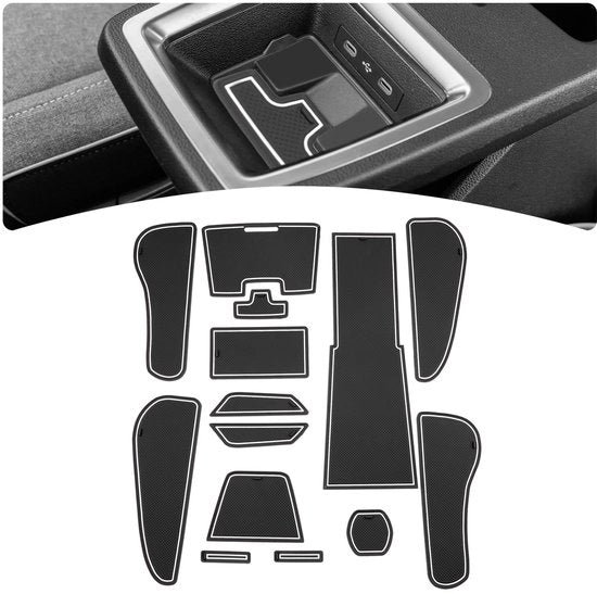 Matte antiscivolo per console centrale, contenitore per bicchieri, accessori per Megane E-Tech (Bianco)