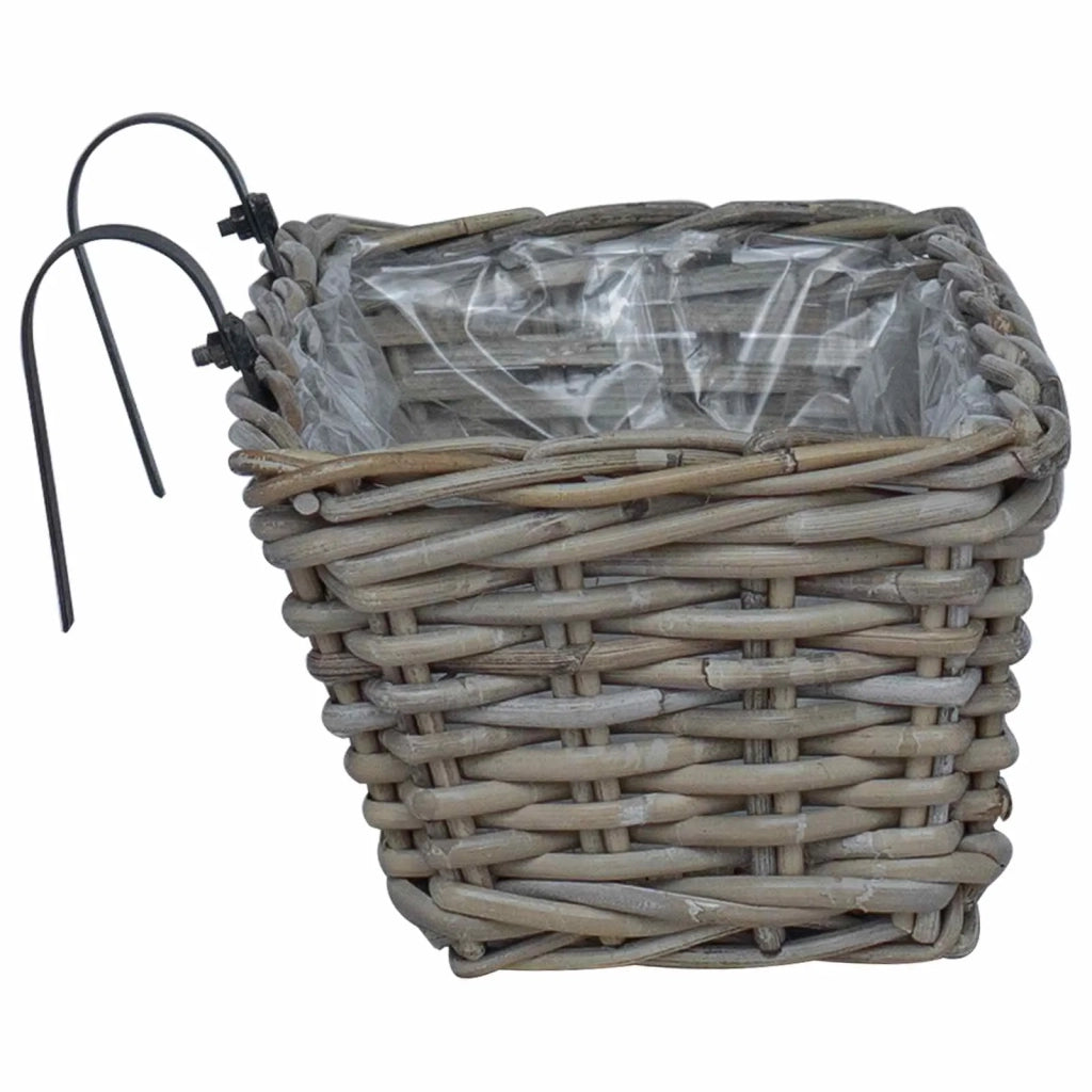 Cestino Appendibile per Piante 2 pcs Grigio 48 x 22 x 15 cm 42020967