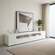 Credenza TV bianca in MDF lunghezza 240 cm