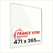 471 x 365 x 4 mm - Vetro per stufa a legna - vetro camino di ricambio - vetro per caminetto resistente al fuoco - France Vitre