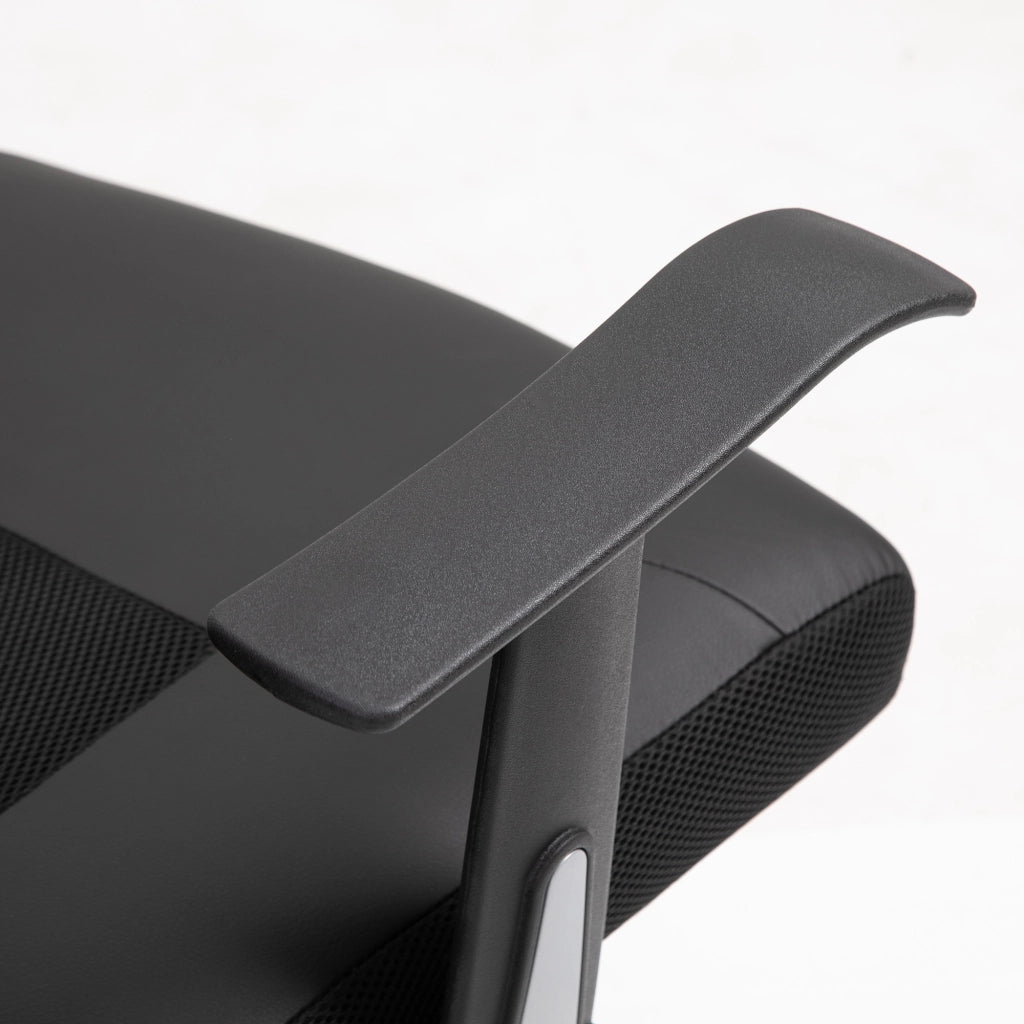 SEDIA DA UFFICIO Ergonomica 66x73x108-118 cm Similpelle Nera