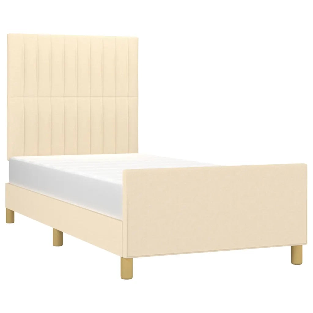 Giroletto senza Materasso Crema 100x200 cm in Tessuto