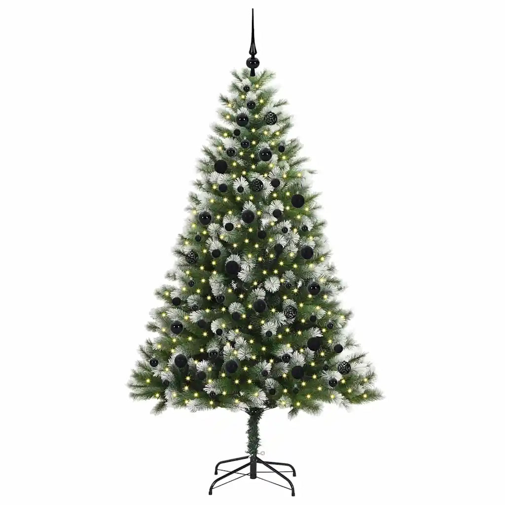 Albero di Natale artificiale a cerniera con neve fioccata 3395452