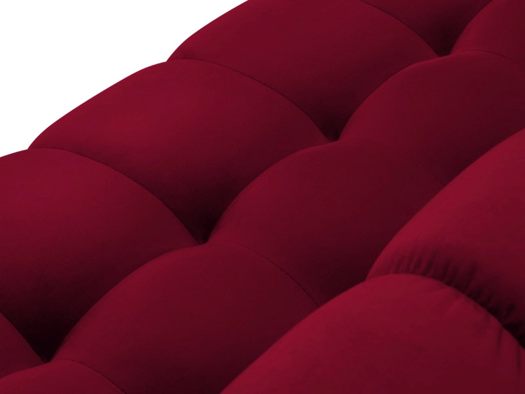 Cosmopolitan Design - Divano panoramico "Bali" 9 posti in velluto rosso 