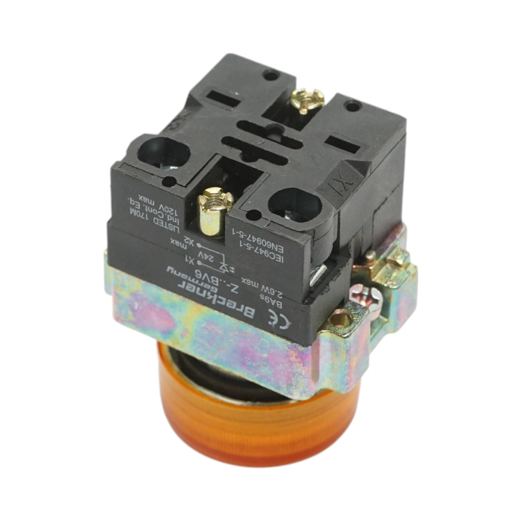 Pulsante indicatore LED giallo 24V LAY5 Breckner Germany