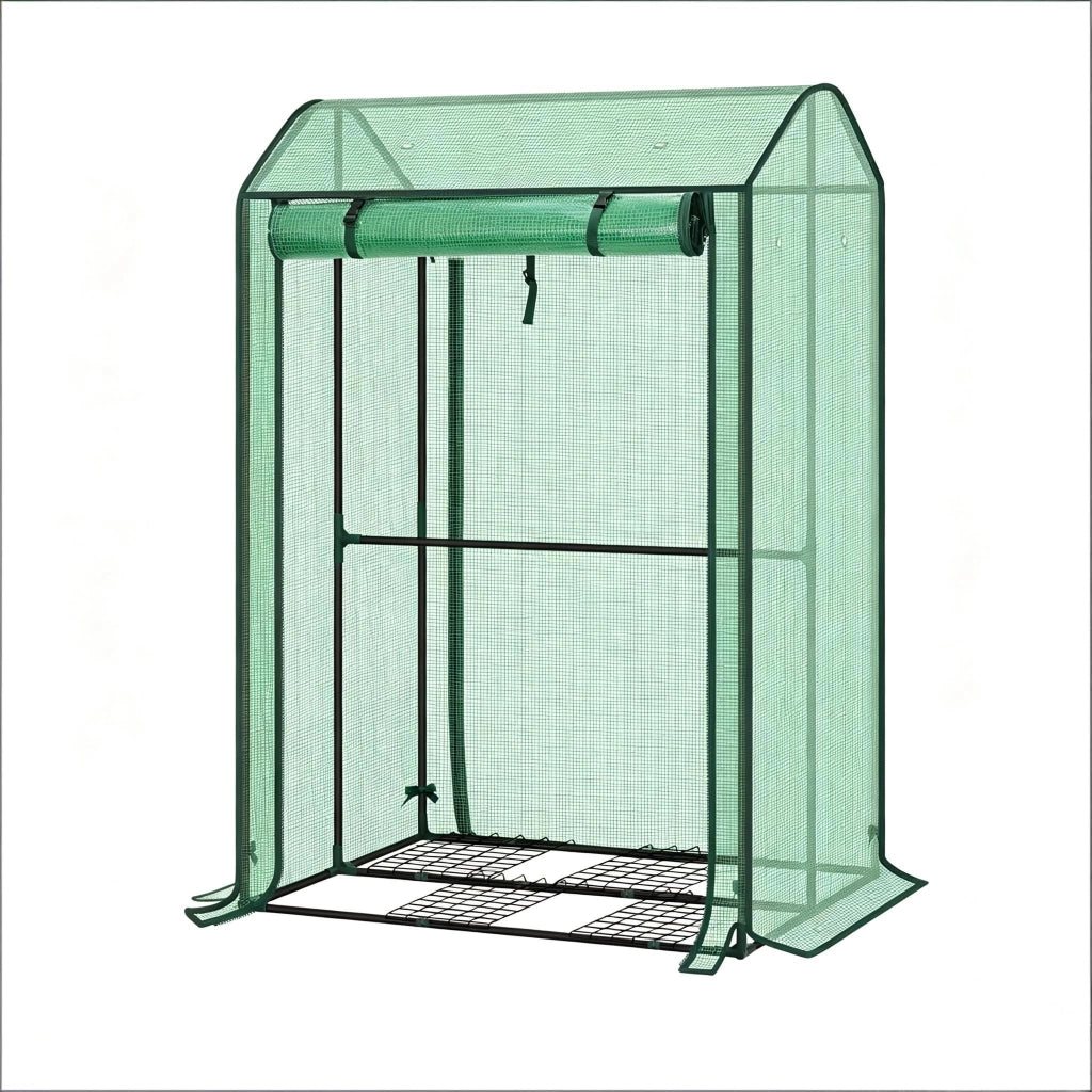 SERRA da balcone 100x83x150 cm Verde in PE e acciaio zincato