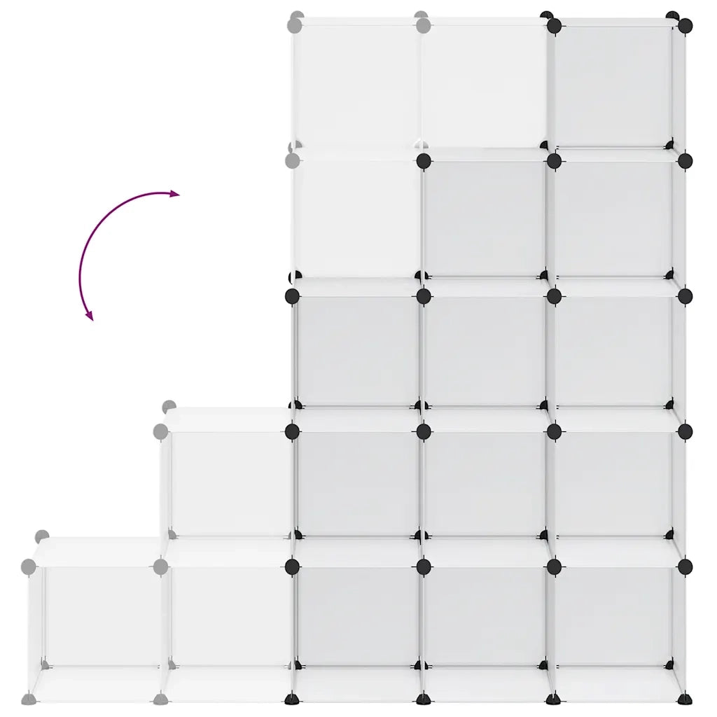 Organizzatore Portaoggetti con 15 Cubi Trasparenti in PP cod mxl 54408