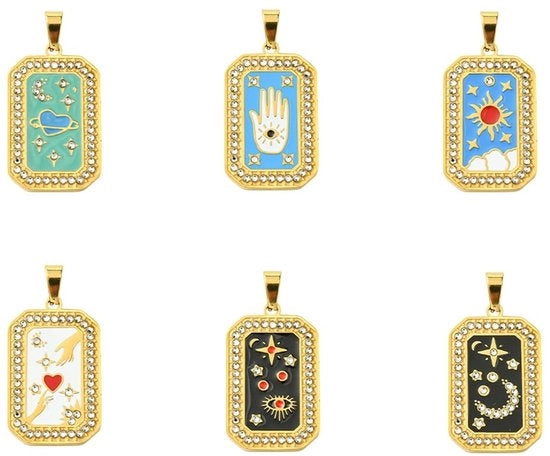 12 Hangers per Tarot per Sieradi per Roestvrij Staal