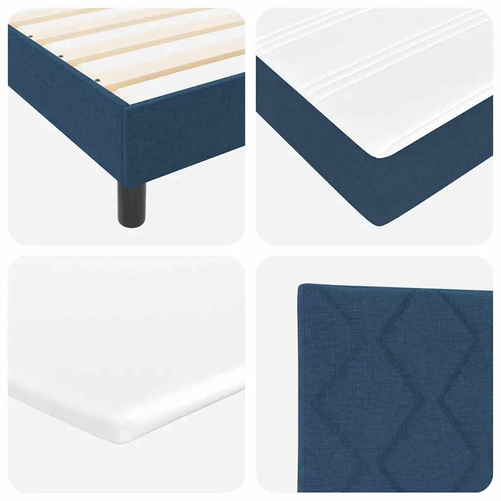 Letto a molle con materasso con led Blu 120 x 200 cm Tessuto 3342281